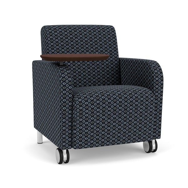 Lesro Siena Lounge Reception Guest Chair W/ Swivel Tablet, 27 in W 29.5 in L 32.5 in H SN1101 - main